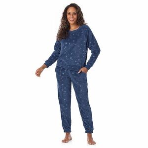 Brand New Cuddl Duds Plush Long Sleeve Pajama Top & Pajama Bottoms Set Size S